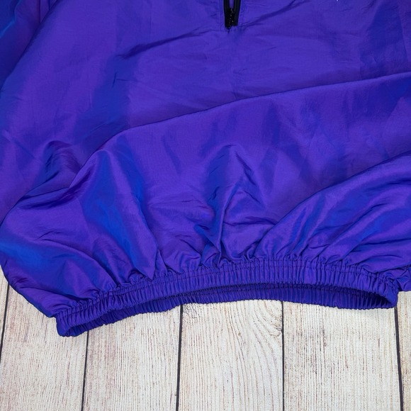 Vintage 90s Surf Style‎ Windbreaker Purple Iridescent Pullover USA Gymnastics L - Picture 9 of 11